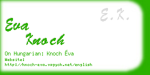 eva knoch business card